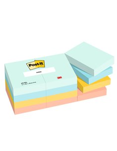 Cf. 12pz blocco 100fg. Post-it® 38x51mm 653-BEA Beachside 7100290157