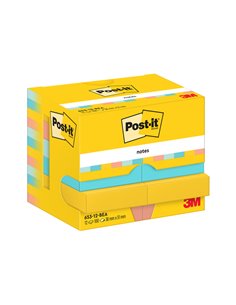 Cf. 12pz blocco 100fg. Post-it® 38x51mm 653-BEA Beachside 7100290157 2