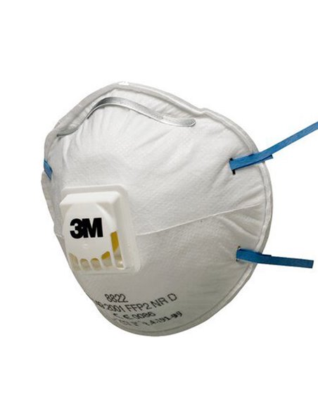 Scatola 10 mascherine 3M™ 8822 FFP2 con valvola 7100142986 3M DPI PER LE VIE RESPIRATORIE