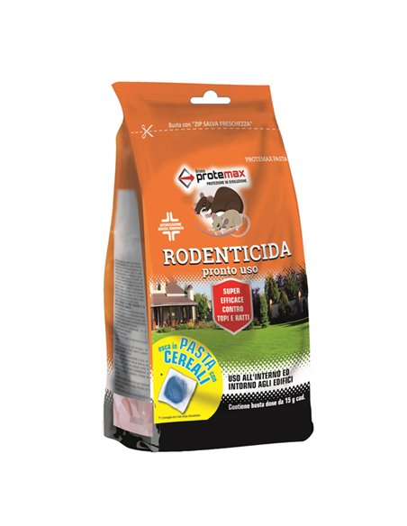 Busta rodenticida da 150gr pasta blu Protemax PROTE020 Protemax RODENTICIDI