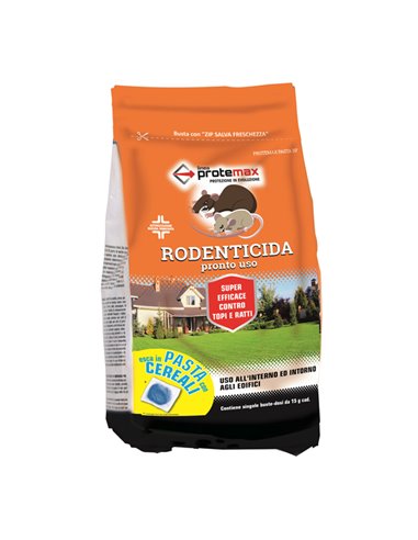 Busta rodenticida da 1,53kg pasta blu Protemax PROTE021 Protemax RODENTICIDI
