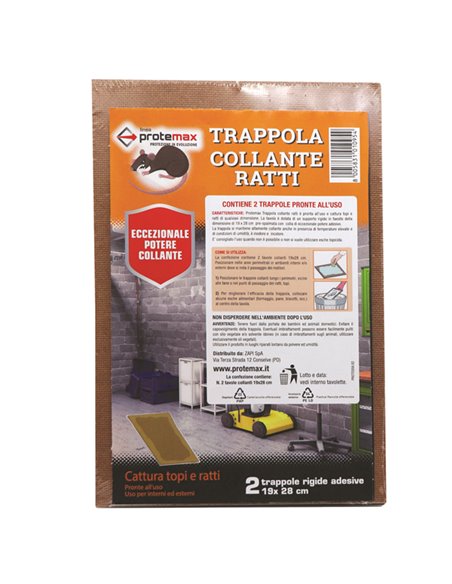Blister 2 tavole collanti per ratti Protemax PROTE059 Protemax RODENTICIDI