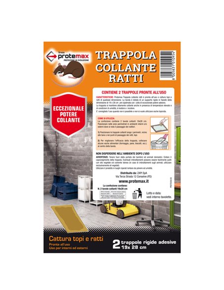 Blister 2 tavole collanti per ratti Protemax PROTE059 Protemax RODENTICIDI