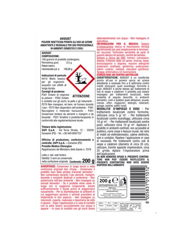 Insetticida in polvere per insetti striscianti 200gr Protemax PROTE305