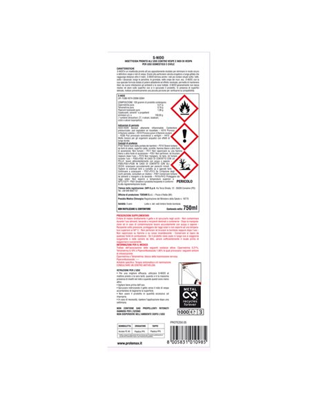 Insetticida spray vespe e nidi di vespa 750ml Protemax PROTE250