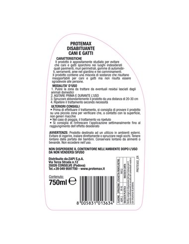 Disabituante cani e gatti 750ml Protemax PROTE502