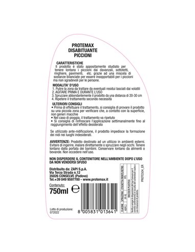 Disabituante volatili 750ml Protemax PROTE504 Protemax DISABITUANTI