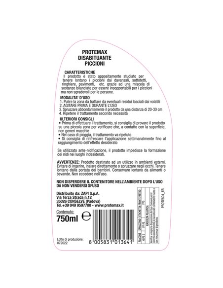 Disabituante volatili 750ml Protemax PROTE504 Protemax DISABITUANTI
