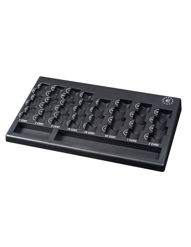 Vassoio portamonete Euro 310x185x30mm nero in PP riciclata Iternet 3424