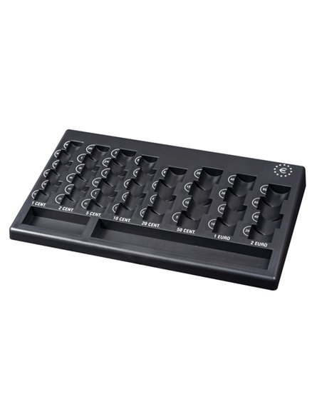 Vassoio portamonete Euro 310x185x30mm nero in PP riciclata Iternet 3424