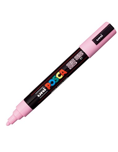 Marcatore UNI POSCA PC5M p.media 1,8-2,5mm rosa chiaro UNI MITSUBISHI M PC5M RAC