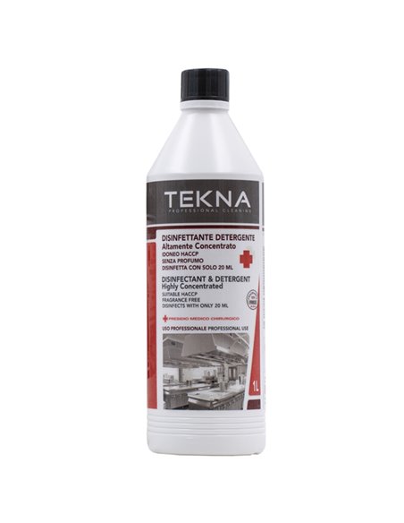 Disinfettante detergente per superfici super concentrato 1lt Tekna K007