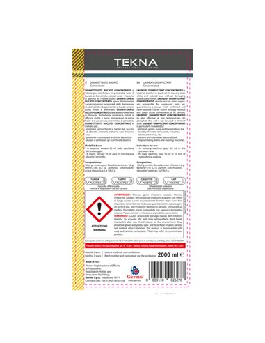 Disinfettante bucato antiodore 2l Tekna K034 Tekna DETERGENTI-DETERSIVI PER PULIZIA