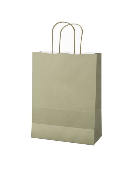 25 shoppers Twisted carta kraft 22x10x29cm salvia Mainetti Bags 088001 Mainetti Bags SHOPPERS E SACCHETTI REGALO