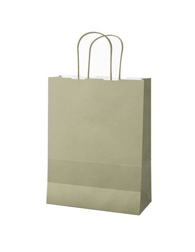 25 shoppers Twisted carta kraft 36x12x41cm salvia Mainetti Bags 088032
