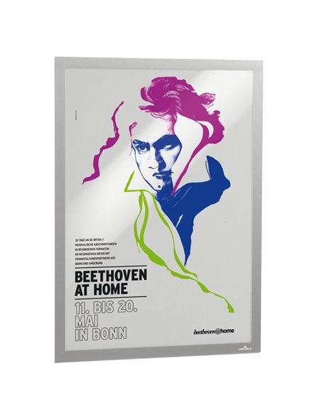 Cornice adesiva Duraframe® Poster A2 42x59,4cm argento 5053-23 DURABLE 5053-23 DURABLE CORNICI DA PARETE E SUPPORTI