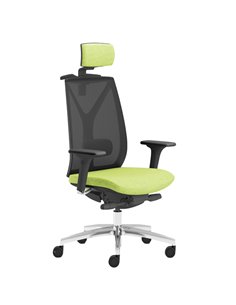 Poltrona semidirezionale Velia VEAPG verde mela c/bracc.regolabili+poggiatesta VEAPG/BR3D/HVM Unisit SEDUTE DIREZIONALI