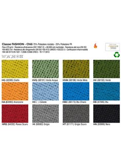 Poltrona semidirezionale Light LLBPG blu chiaro/bianco c/bracc. regolabili+pogg LLBPG/BR/HBC Unisit SEDUTE DIREZIONALI 2
