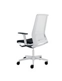 Poltrona semidirezionale Light LLB nero/bianco con braccioli regolabili LLB/BR/HN