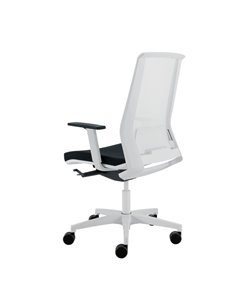 Poltrona semidirezionale Light LLB nero/bianco con braccioli regolabili LLB/BR/HN Unisit SEDUTE DIREZIONALI