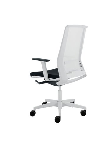 Poltrona semidirezionale Light LLB nero/bianco con braccioli regolabili LLB/BR/HN Unisit SEDUTE DIREZIONALI