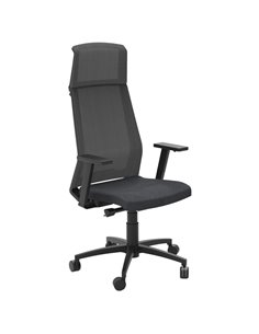 Poltrona semidirezionale Light pro LLNPRO nero con braccioli regolabili LLNPRO/BRL/HN Unisit SEDUTE DIREZIONALI