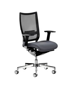 Poltrona semidirezionale Elite concept COT nero con braccioli regolabili COT/BRWN/KN Unisit SEDUTE DIREZIONALI