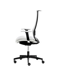 Poltrona semidirezionale Elite wing WITB bianco/bianco con braccioli regolabili WITB/BRWB/KQ Unisit SEDUTE DIREZIONALI