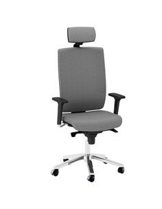 Poltrona semidirezionale Kind KIPGT grigio chiaro c/ bracc. regolabili+poggiate KIPGT/BR3D/LI Unisit SEDUTE DIREZIONALI