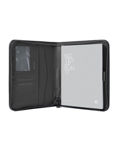 Portablocco A5 Gate Trended ecopelle dim. 19x23cm nero InTempo 8251GAT34
