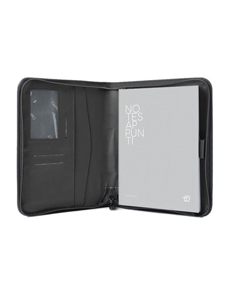 Portablocco A5 Gate Trended ecopelle dim. 19x23cm nero InTempo 8251GAT34