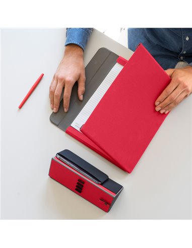 Portablocco Meet c/alette magnetiche dim. 31x25x1,4cm rosso InTempo 8244MT28