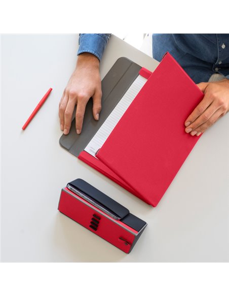 Portablocco Meet c/alette magnetiche dim. 31x25x1,4cm rosso InTempo 8244MT28