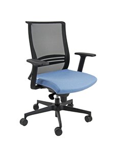 Poltrona semidirezionale Elite wing WIBST celeste con braccioli regolabili WIBST/BR2D/SCB Unisit SEDUTE DIREZIONALI