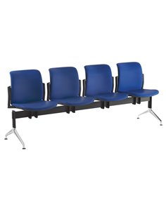 Panca attesa Nik NI4P 4 posti blu senza braccioli NI4P/SB Unisit SEDUTE ATTESA