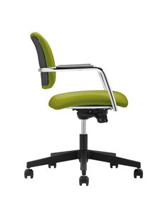 Poltroncina visitatore Lithium LTG verde con braccioli inclusi LTG/SV Unisit SEDUTE ATTESA