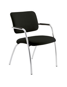 Poltroncina visitatore Lithium LT4G nero con braccioli inclusi LT4G/SN Unisit SEDUTE ATTESA