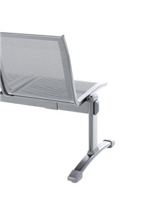 Panca attesa Plexus PS2PT 2 posti grigio con tavolo s/braccioli PS2PT Unisit SEDUTE ATTESA 2
