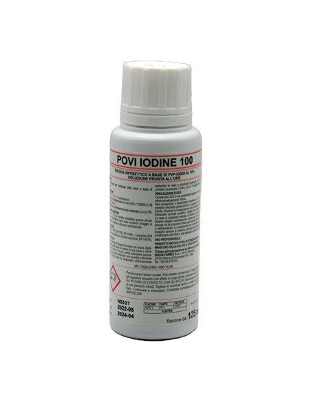 DISINFETTANTE a base di POVI IODINE 100 125ML JOD005 PVS PARAFARMACEUTICA