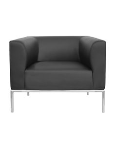 Poltrona Diwa DW1 nero braccioli inclusi DW1/KN Unisit SEDUTE ATTESA