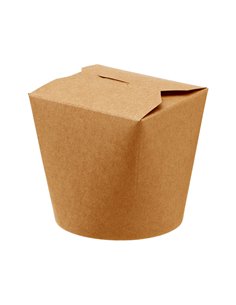 50 Contenitori rotondi da asporto in carta kraft + PE Ø9,5x10cm Leone H0710 2