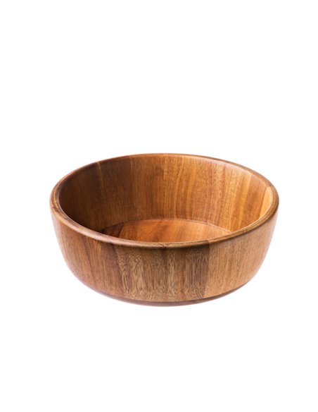 Insalatiera in legno di acacia Ø21x7cm Leone S5062