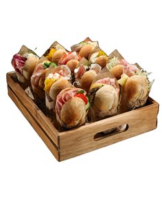 Cassetta per alimenti in legno di acacia 32,5x26,5x7cm Leone S5004 2