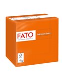 100 tovaglioli carta 24x24cm 2 Veli Arancio Fato 82544003
