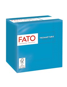 100 tovaglioli carta 24x24cm 2 Veli Turchese Fato 82232003 FATO TISSUE HO.RE.CA-TOVAGLIE-RUNNER