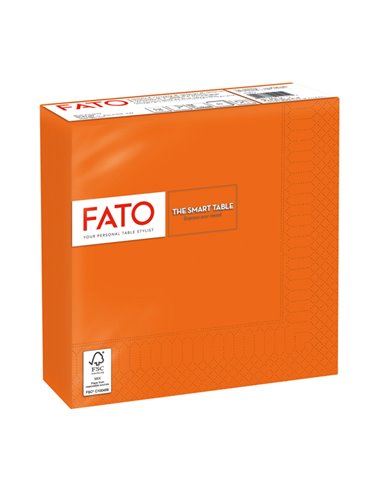 50 tovaglioli carta 33x33cm 2 Veli Arancio Fato 82621400 FATO TISSUE HO.RE.CA-TOVAGLIE-RUNNER