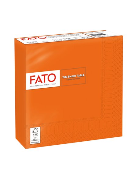 50 tovaglioli carta 33x33cm 2 Veli Arancio Fato 82621400 FATO TISSUE HO.RE.CA-TOVAGLIE-RUNNER