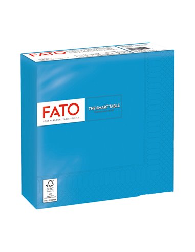 50 tovaglioli carta 33x33cm 2 Veli Turchese Fato 82623100 FATO TISSUE HO.RE.CA-TOVAGLIE-RUNNER
