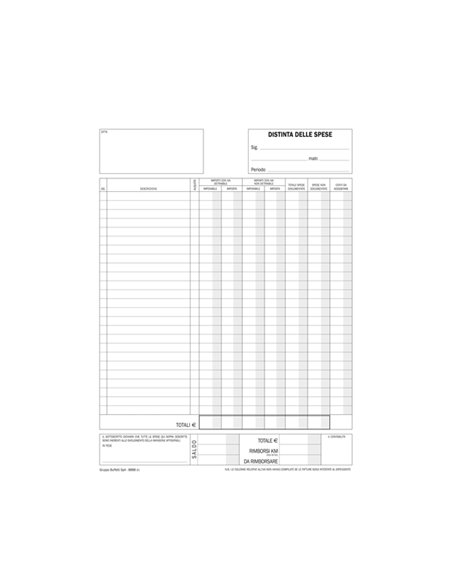 Blocco Buste-Nota spese 25 buste staccabili 23x16cm Data Ufficio 666600000 DATA UFFICIO BLOCCHI RICEVUTE-FATTURE