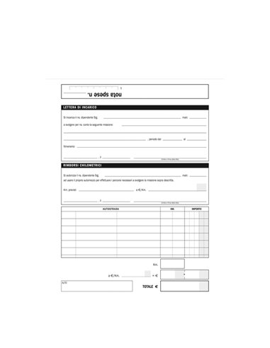 Blocco Buste-Nota spese 25 buste staccabili 23x16cm Data Ufficio 666600000 DATA UFFICIO BLOCCHI RICEVUTE-FATTURE